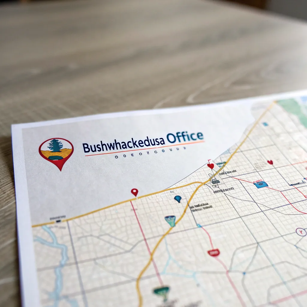 Map to BUSHWHACKEDUSA Office